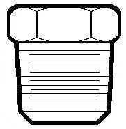 Ander Metal 1/2 Hex Plug 121As-D Ander Metal 1/2 Hex Plug