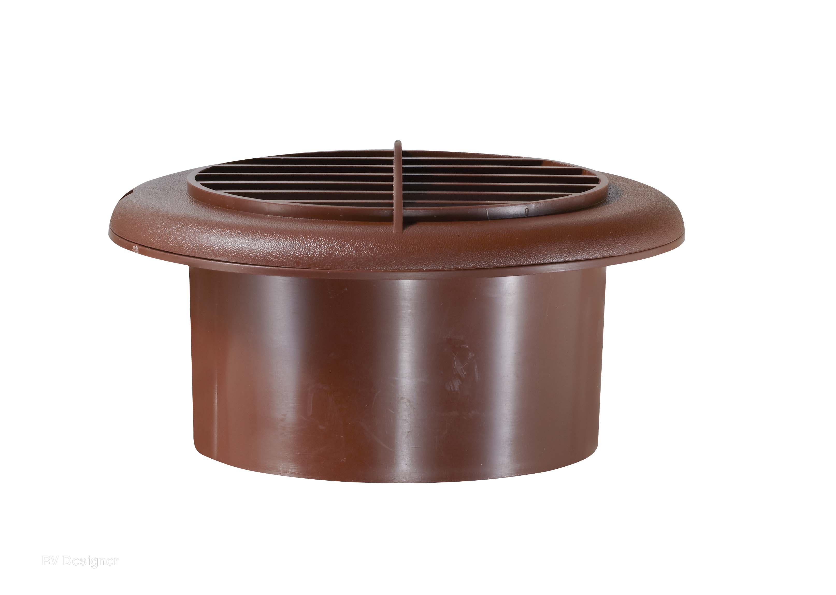 Rv Designer H805 Provent Dampened Vent - Walnut,4"   Heating/ Cooling Register;