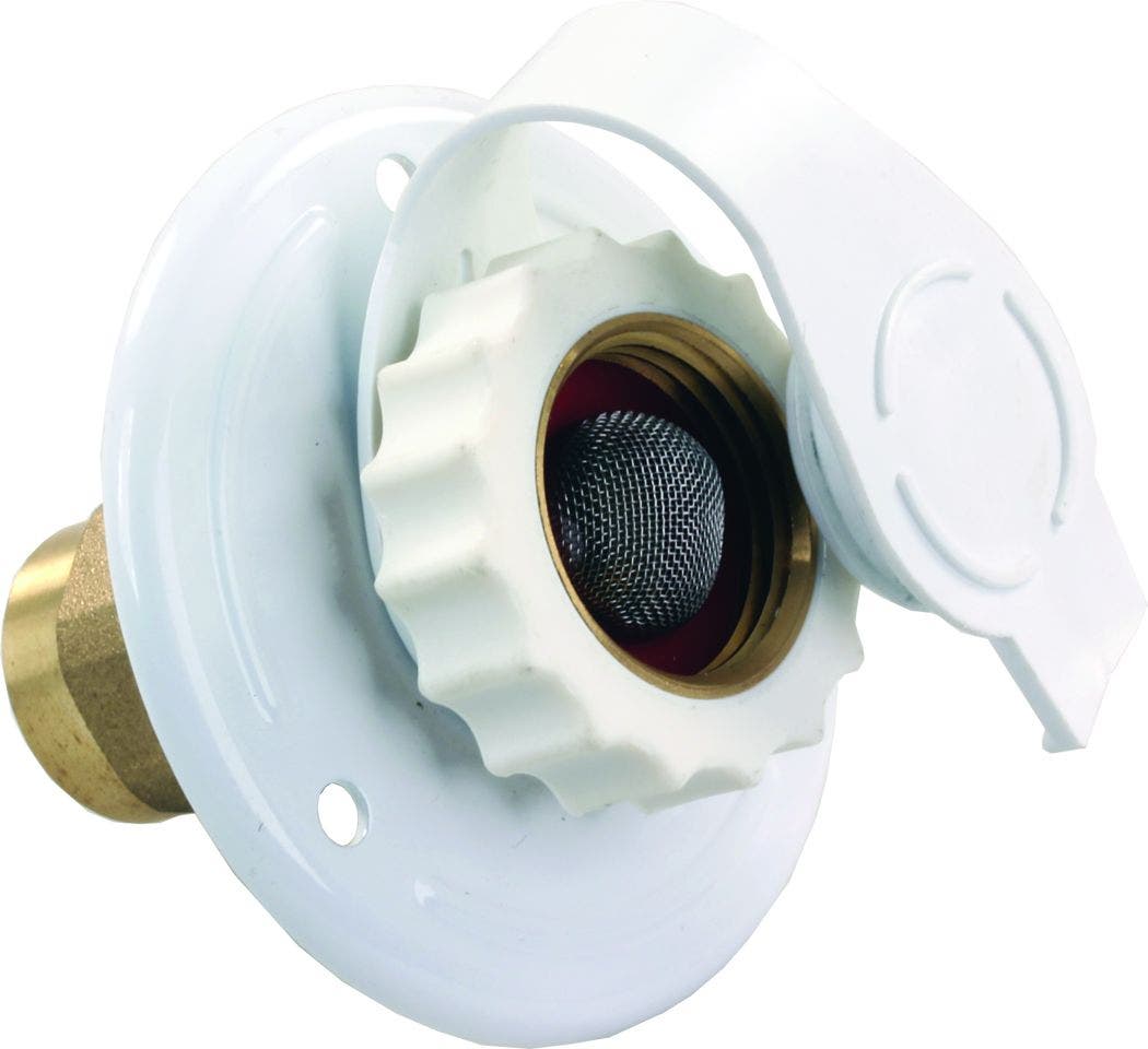 Jr Products 62155 White Aluminum City Water Flange - 12" Fpt X 3/4"   Fresh