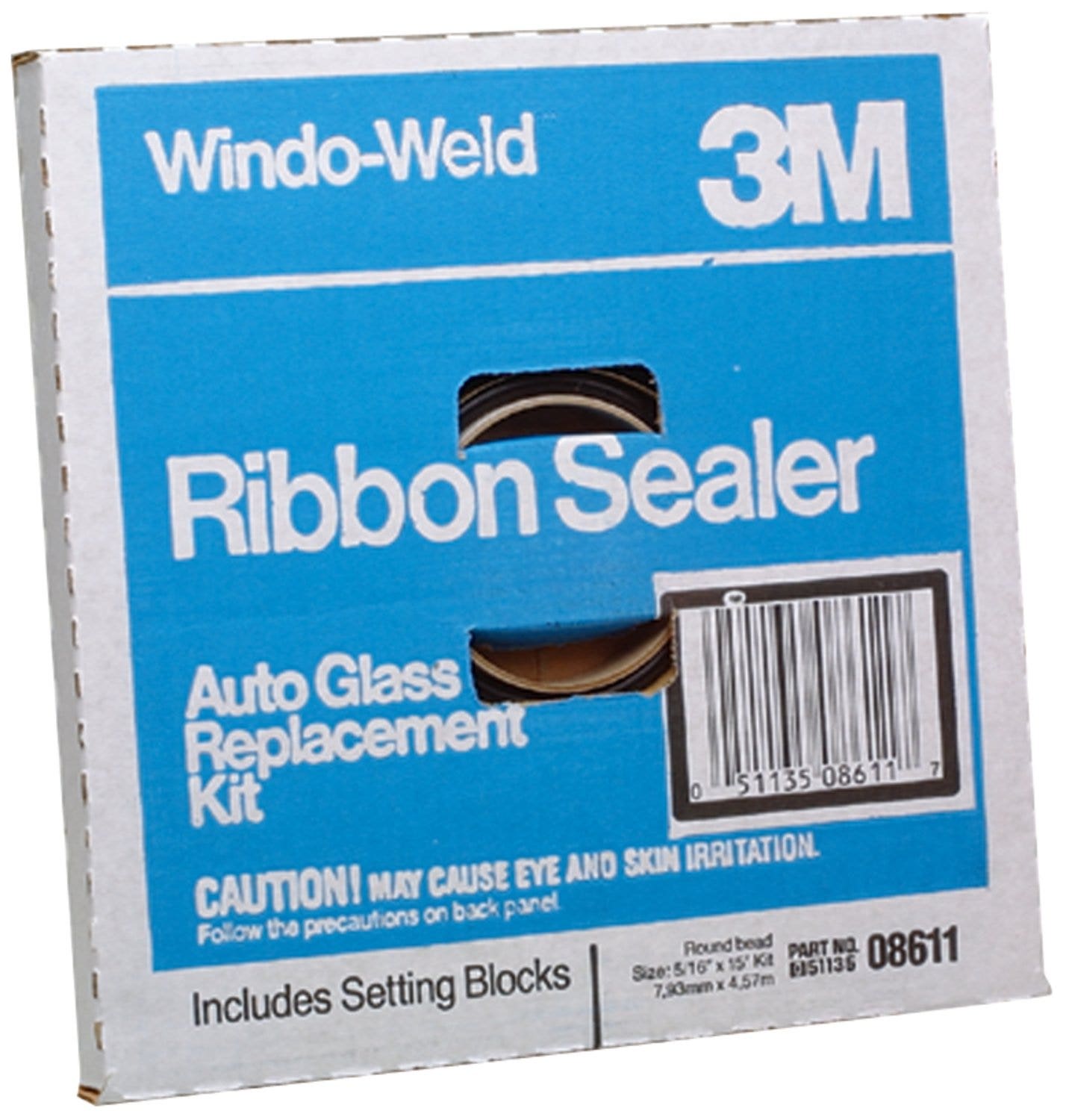 3M Windo-Weld Round Ribbon Sealer, 08611, 5/16 In X 15 Ft Kit  Windo-Weld Round