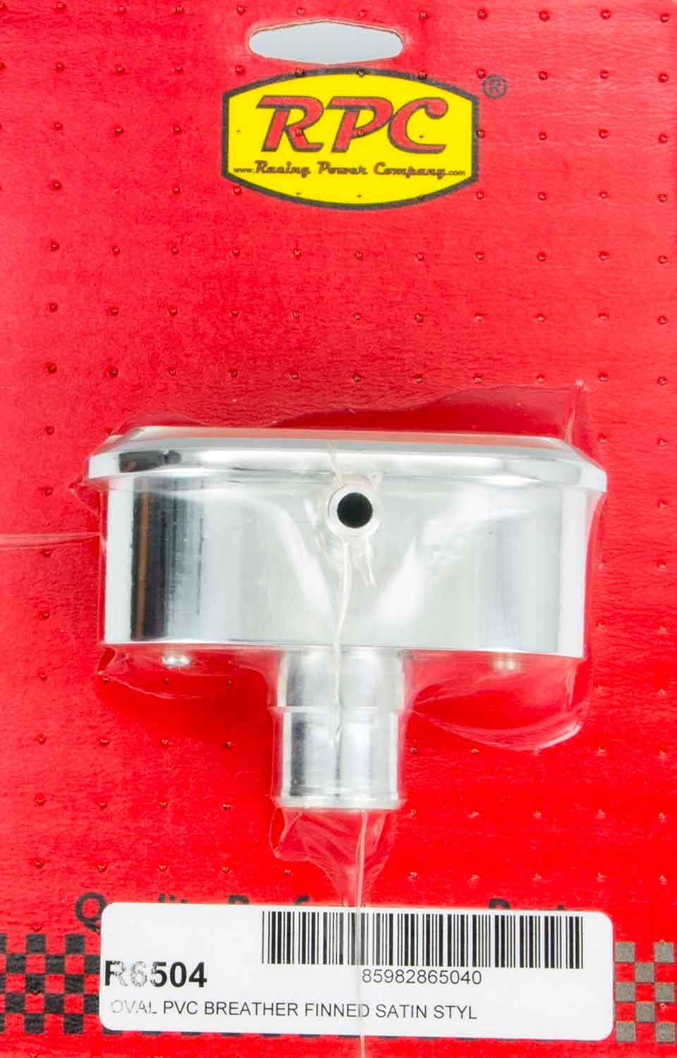 Racing Power Company R6504 Polished/Satin Aluminum Finned Pcv Breather
