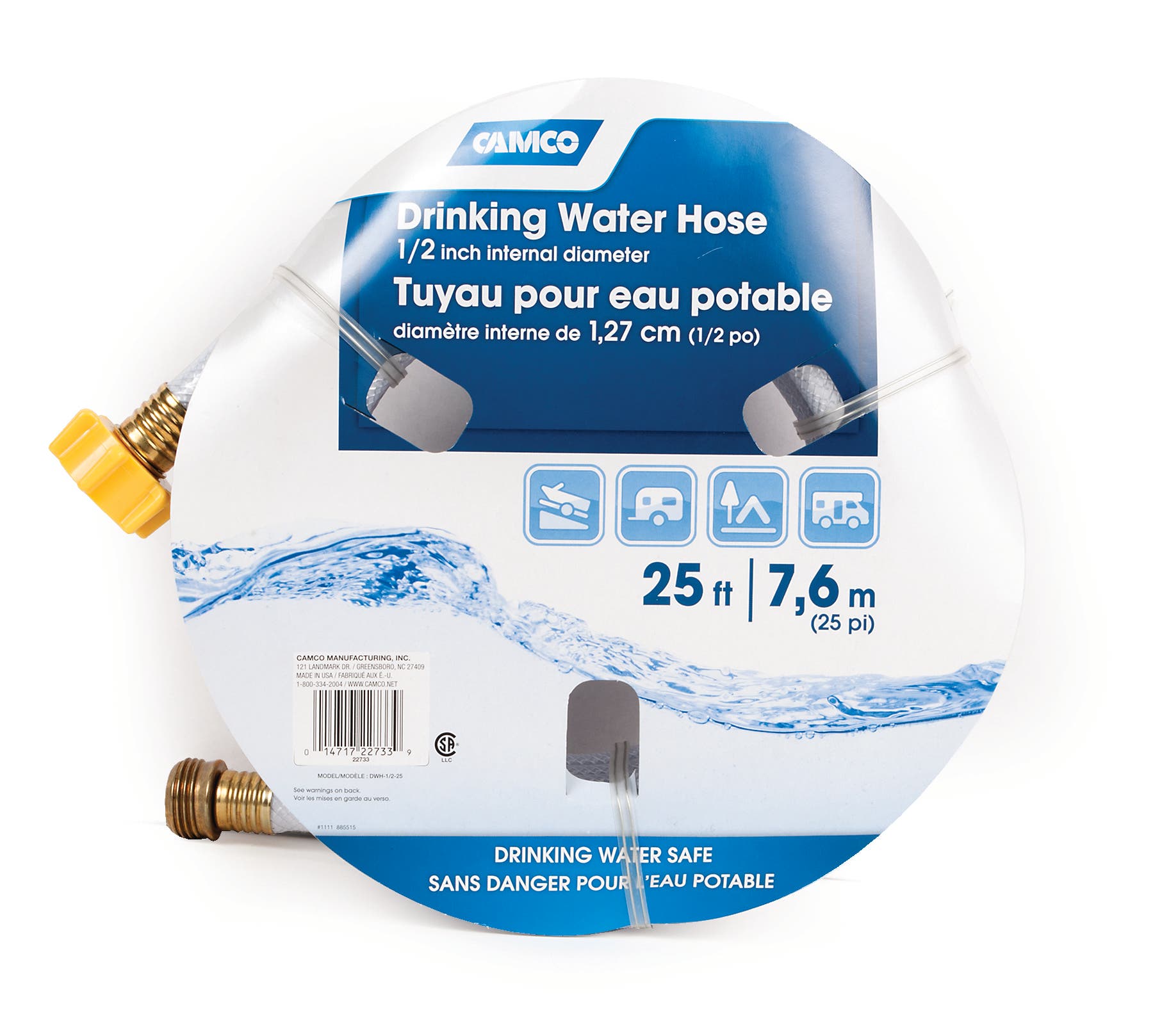 Camco 25Ft Tastepure Drinking Water Hose - Lead And Bpa Free, Reinforced For