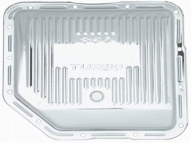 Racing Power Company R9122 Chrome Finned Transmission Pan   Chrome Finned