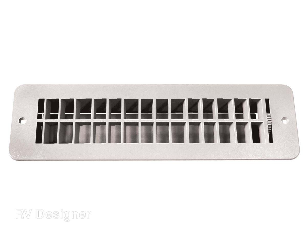 Rv Designer H850, Plastic Floor Register With Damper, 12 Inch X 3-1/2 Inch,