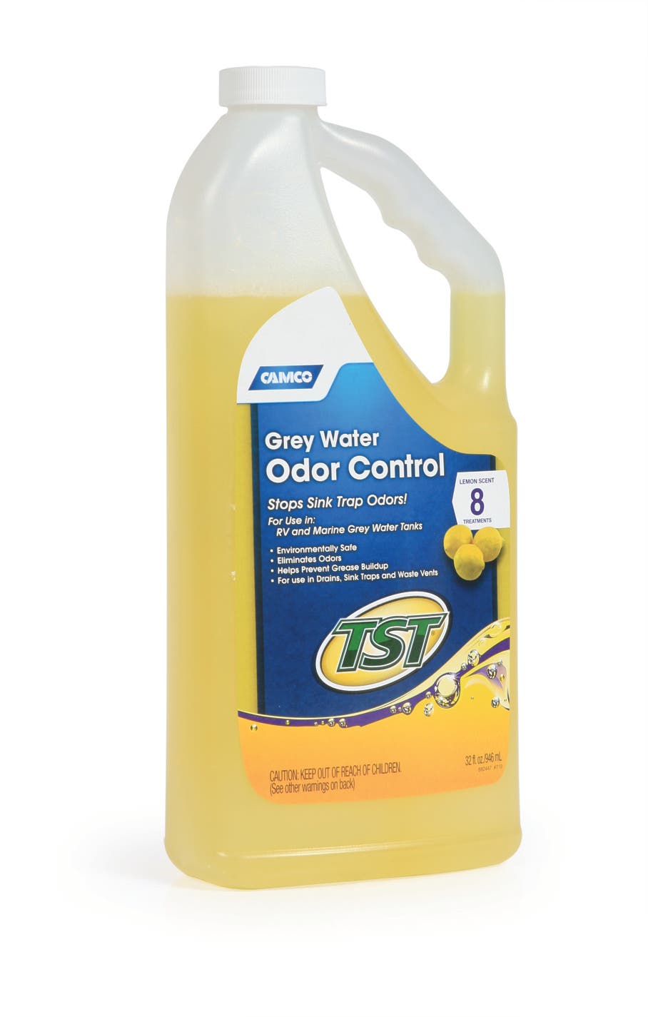 Camco Tst Lemon Scent Rv Grey Water Odor Control, Stops Sink Trap Odors, For Use