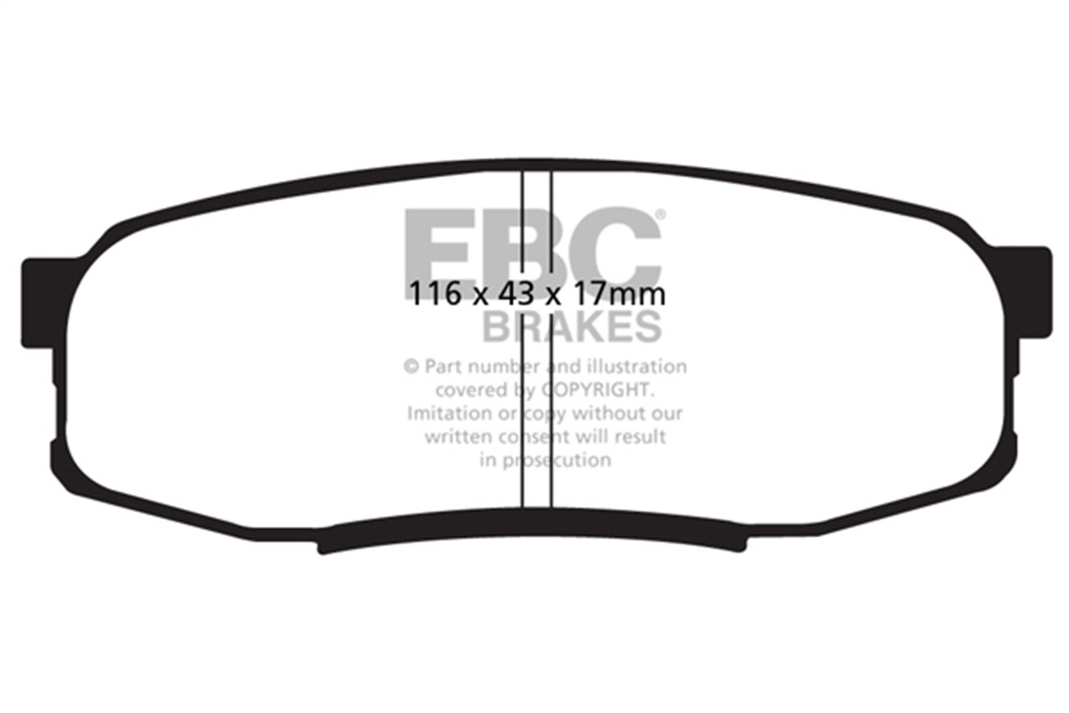 Ebc Brakes Ud1304 Ultimax  Brake Pads Fits Land Cruiser Lx570 Sequoia Tundra