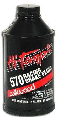 Wilwood Brake Fluid, 570 Hi-Temp Racing, Dot 3, 12 Oz Bottle, Each Wilwood Brake