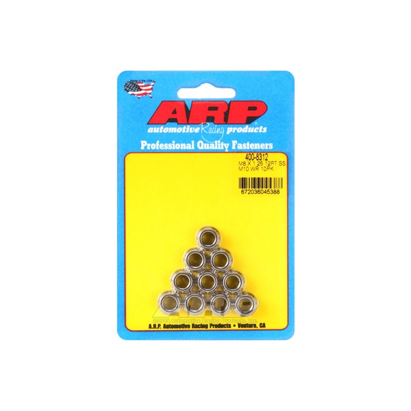 Arp 400-8312 Nut Kit (M8 X 1.25 Ss M10 Socket 12Pt Nut) Arp  Nut Kit (M8 X 1.25