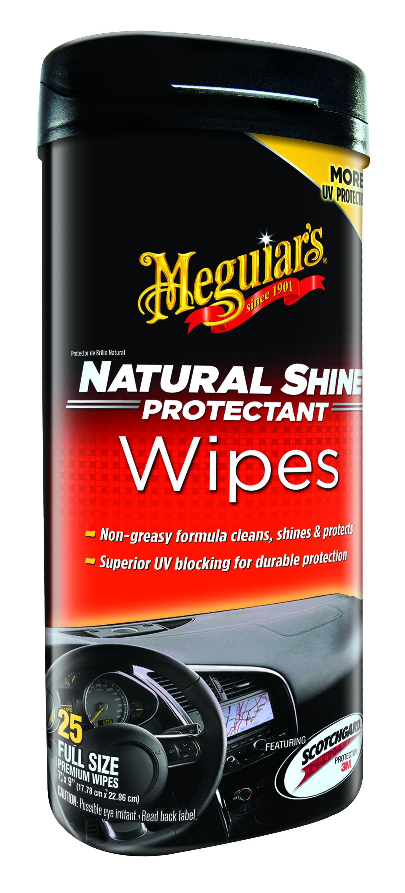 Meguiar's G4100 Natural Shine Protectant Wipe (25 Wipes) Meguiar S  Natural