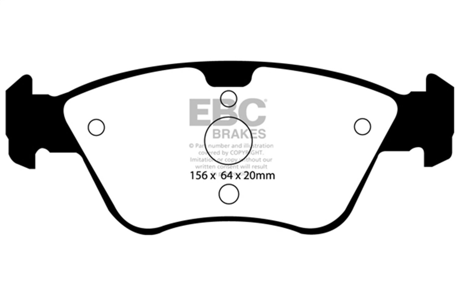 Ebc Brakes Dp41075r Yellowstuff Street And Track Brake Pads   Yellowstuff Street