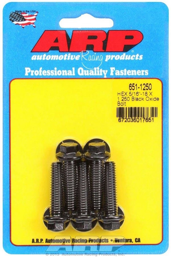 Arp 6511250 5/16"-18" X 1.250" Hex Black Bolt Arp 6511250 5/16 -18  X 1.250  Hex