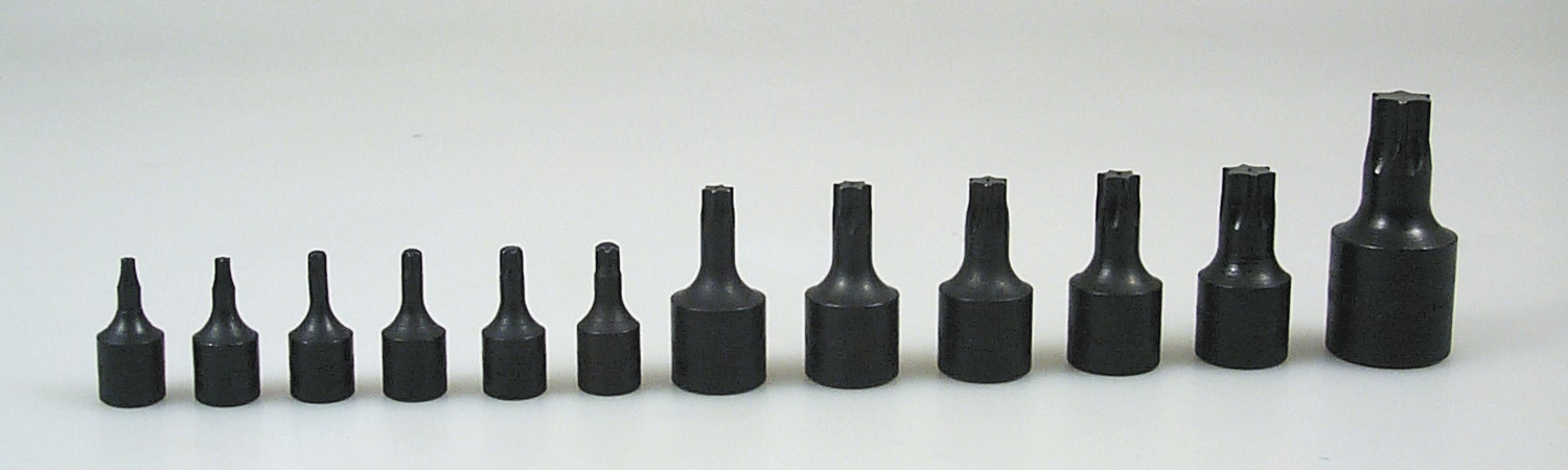Lisle Lis27200 12 Piece 1/4 3/8 And 1/2 Inch Drive Torx Socket Set   Torx Bit;