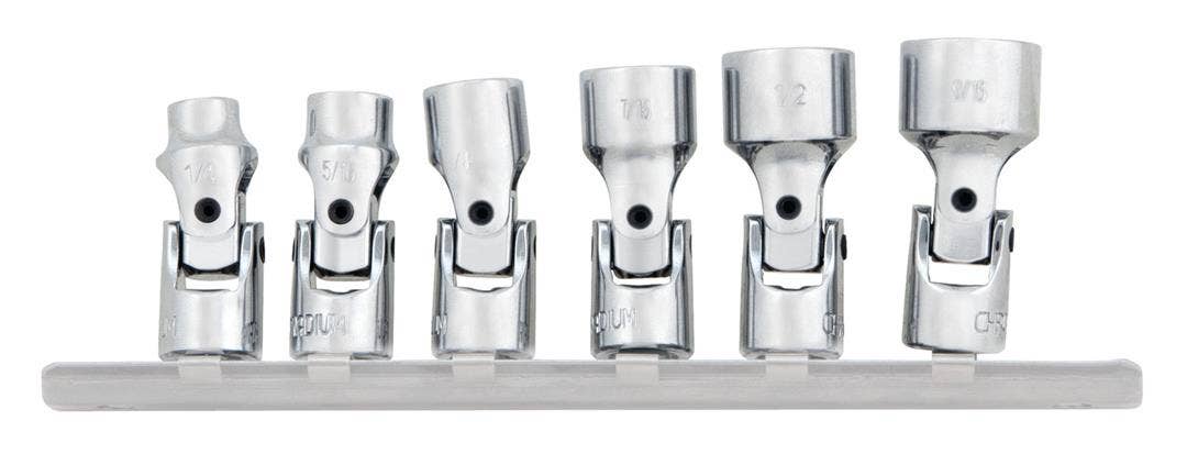 Performance Tool W36980 1/4" Drive Sae 6 Piece Flex Socket Set   1/4  Drive Sae