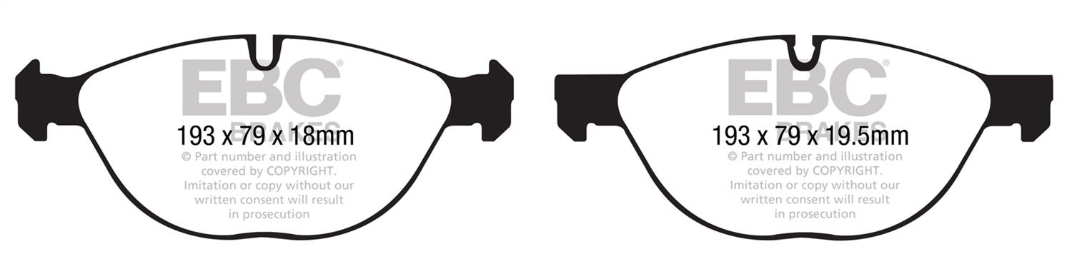 Ebc Brakes Dp41994r Yellowstuff Street And Track Brake Pads Fits 08-19 X5 X6