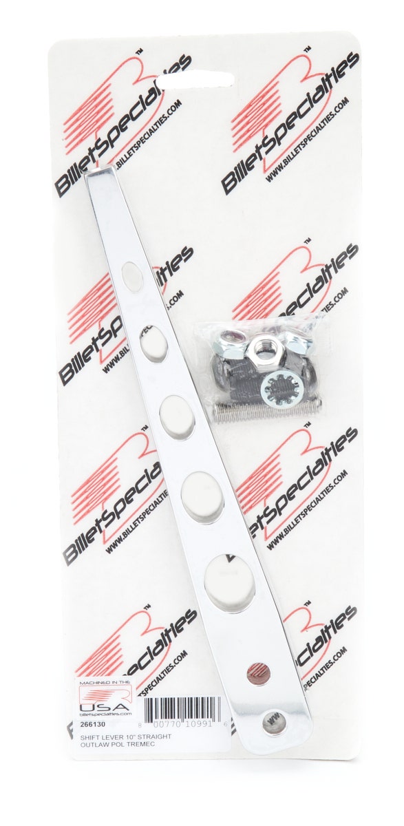 Shift Lever, Outlaw, 10 In Length, 3/8-16 In Thread, Straight, Billet Aluminum,