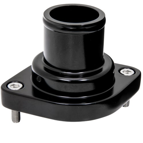 Ls Thermostat Housing Straight Out, Black Ls Thermostat Housing Straight Out,