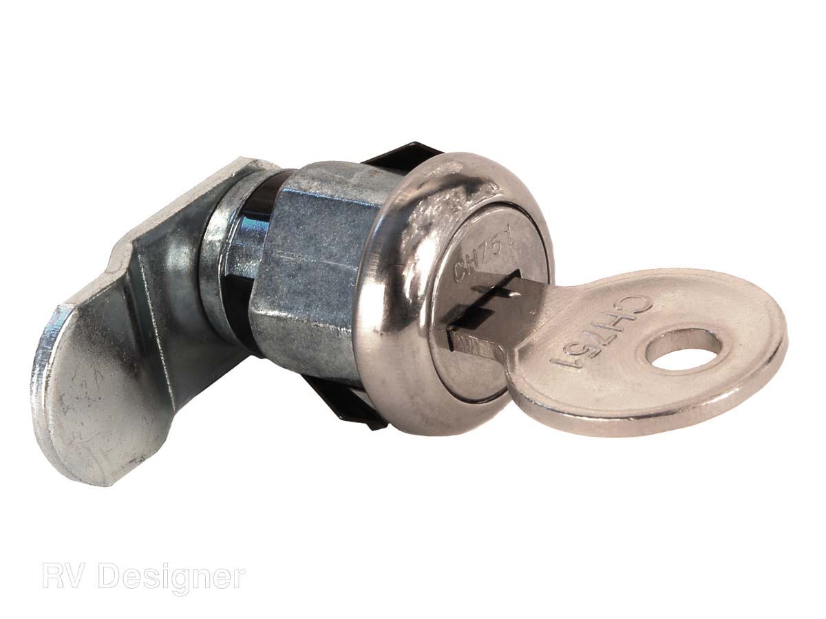 Rv Designer L100, Hatch Lock With 1-1/8 Inch Cam, Hatch Hardware   Lock