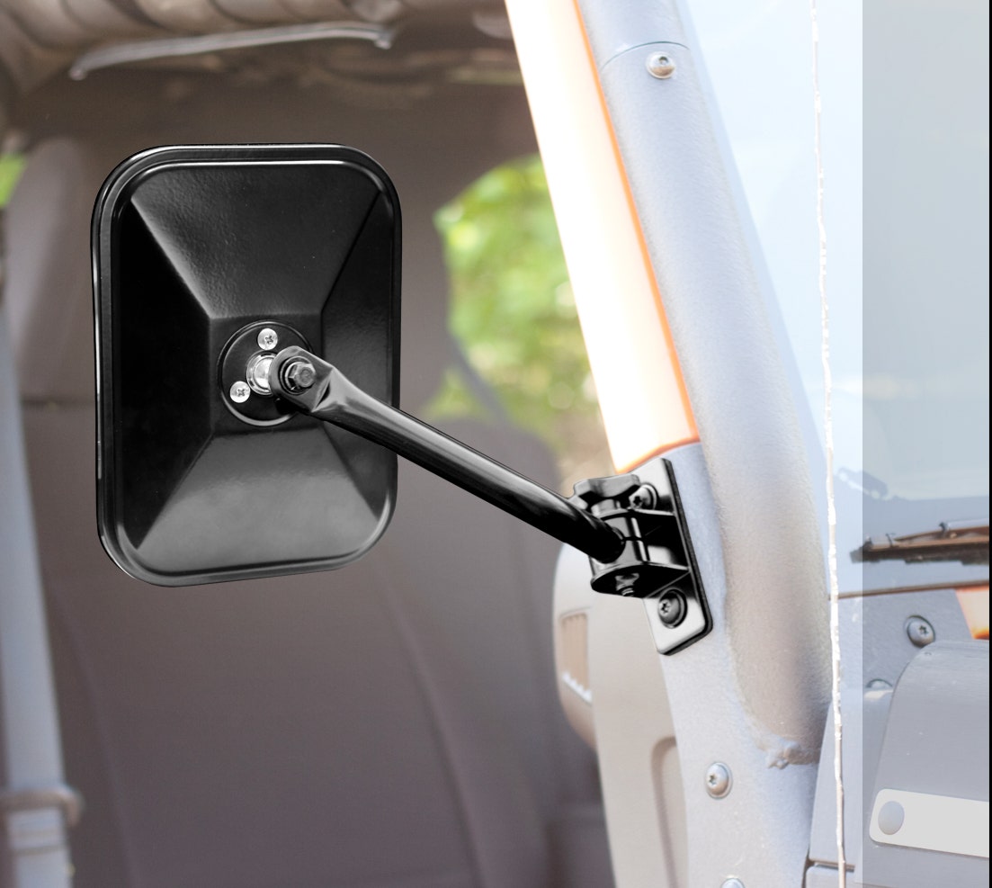 Rugged Ridge 11025.12 Quick Release Mirror Kit Fits Wrangler (Jk) Wrangler (Tj)