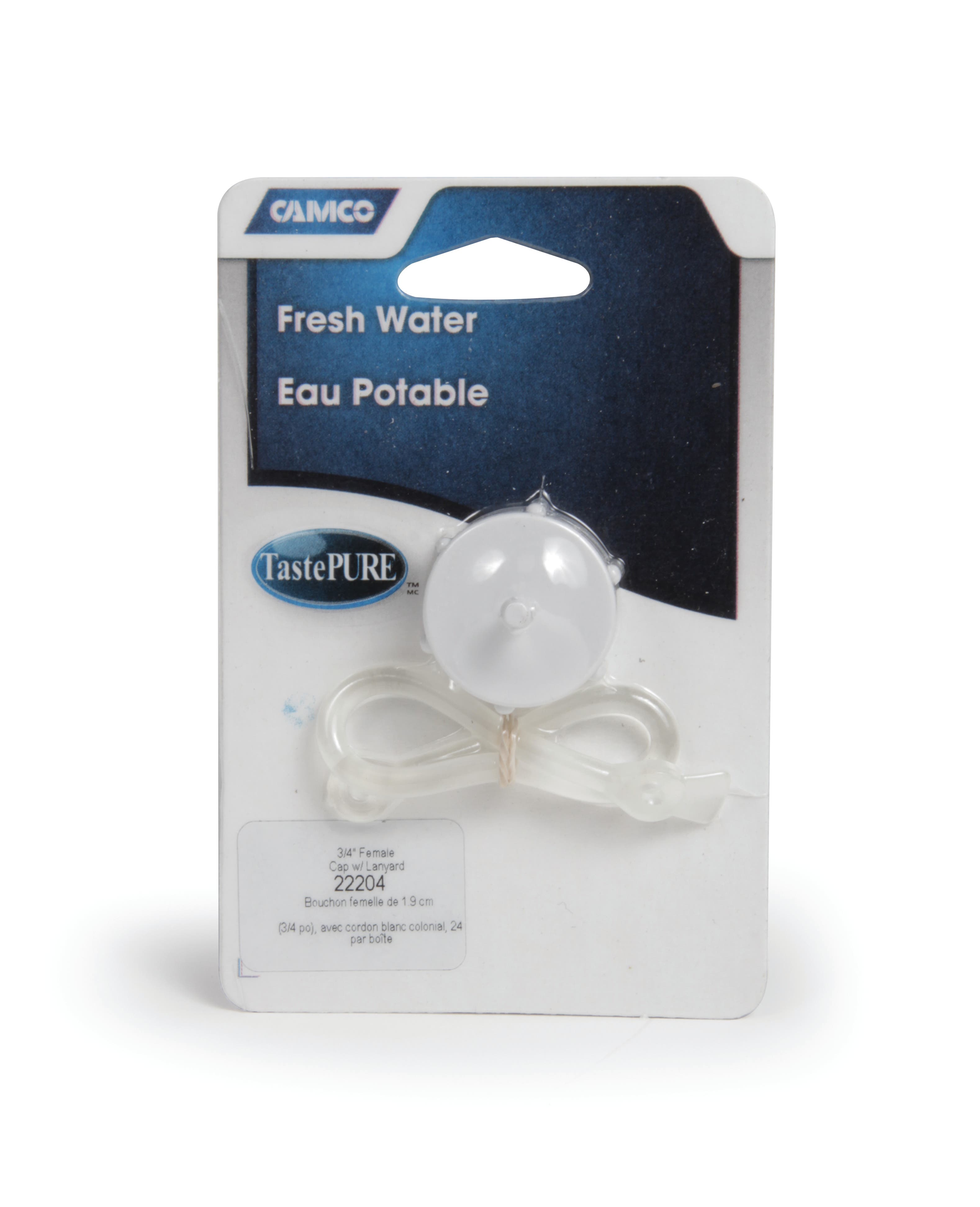 Camco 22204 3/4" Replacement Female Dust Cap With Lanyard   Fresh Water Hose