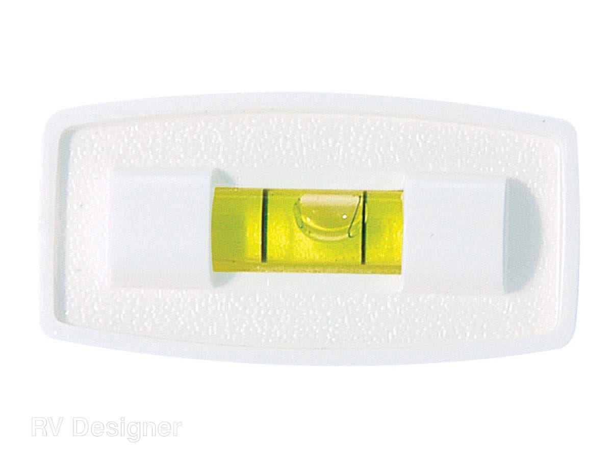 Rv Designer E407, Stick On Level, 2 Inch X 1 Inch, Peel And Stick, 2 Per Pack,