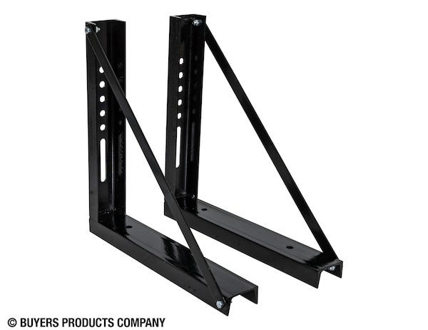 Buyers Products 1701005B Bolted Black Structural Steel Mounting Brackets, 18 X