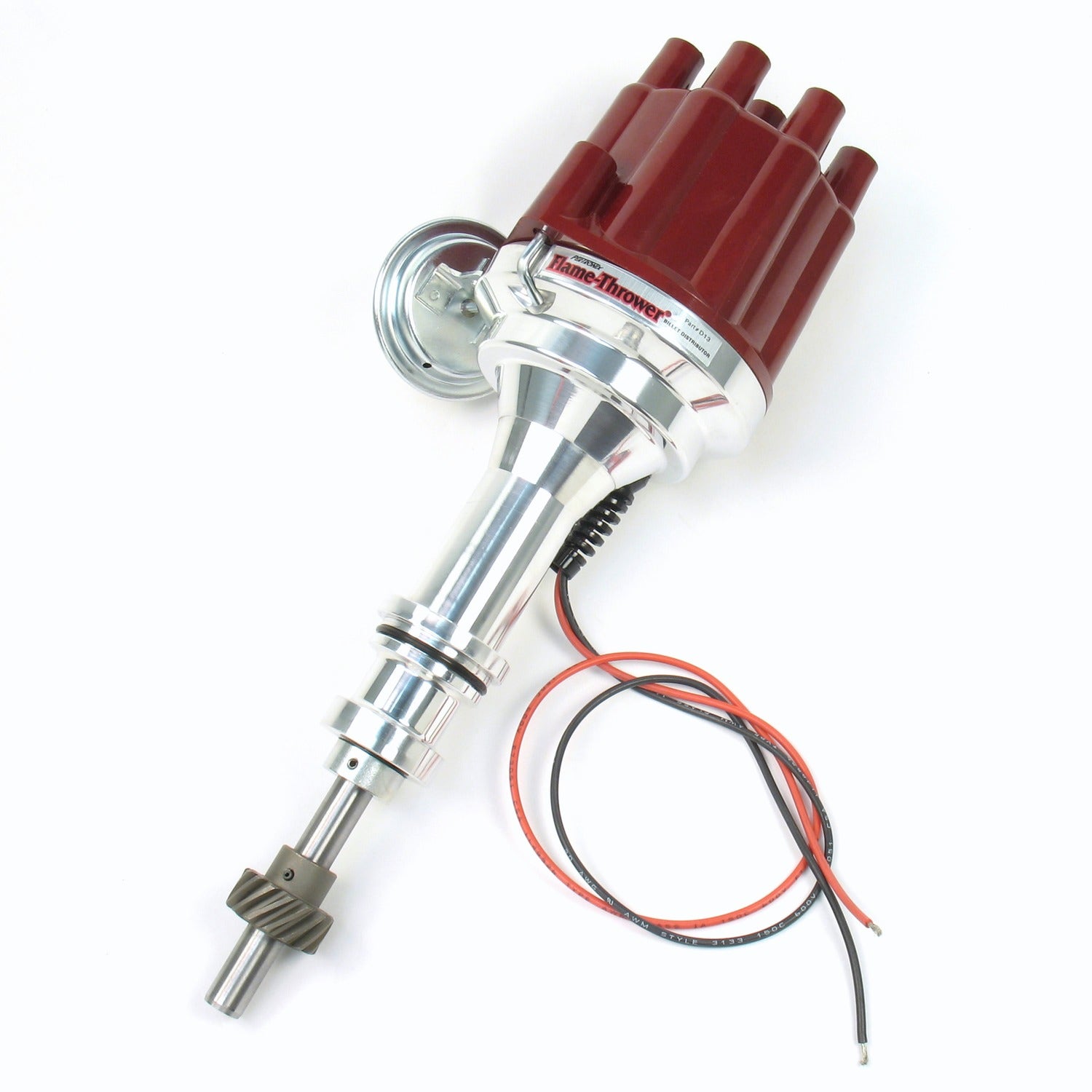 Pertronix D130701 Flame-Thrower Plug And Play Vacuum Advance Red Cap Billet