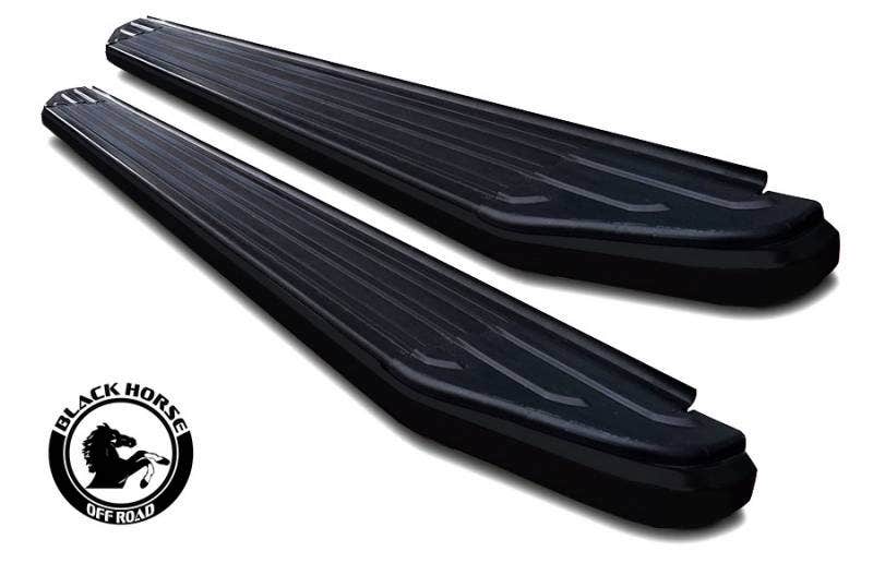 Black Horse Off Road Peerless Running Boards Black Aluminum Pr-Hop109bk