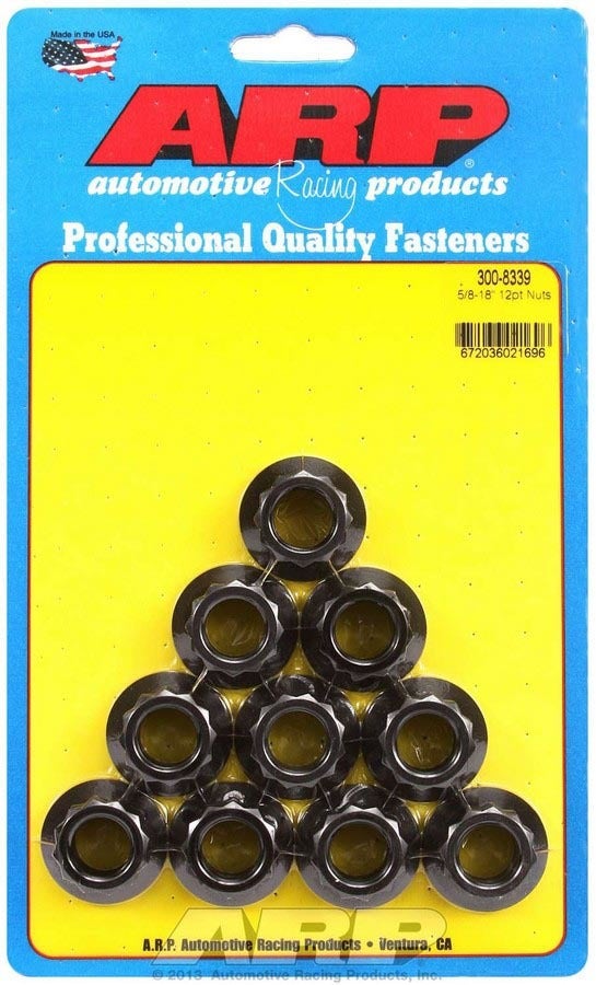 Arp 300-8339 5/8"-18 12-Point Nut - 10 Piece Arp  5/8 -18 12-Point Nut - 10