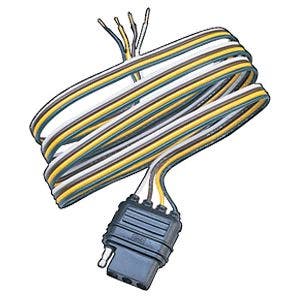 Husky Towing 13190 4 Wire Flat Car End Husky  Towing  4 Wire Flat Car End