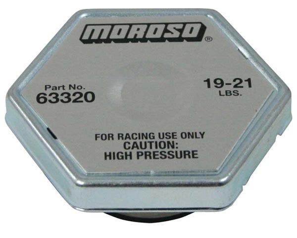 Moroso 63320 20 Lbs. Radiator Cap  Performance  Radiator Cap; Shape - Hexagon,