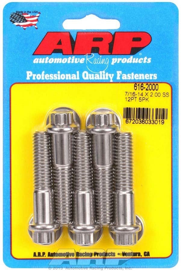 S/S Bolt Kit 12Pt 5Pk 7/16-14 X 2.000 S/S Bolt Kit 12Pt 5Pk 7/16-14 X 2.000