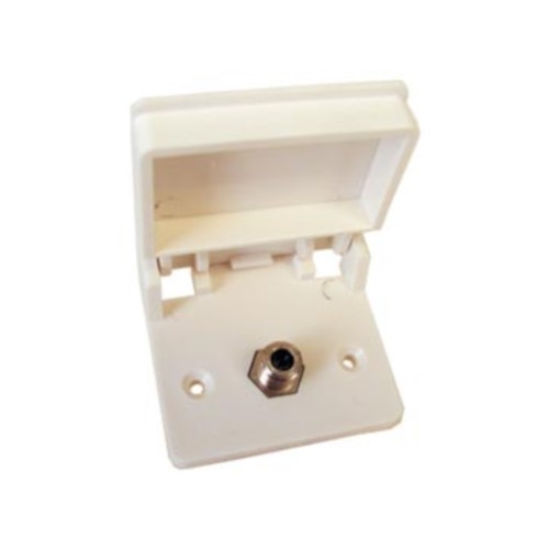Prime Products 08-6202 Colonial White Exterior Tv Receptacle   Receptacle;