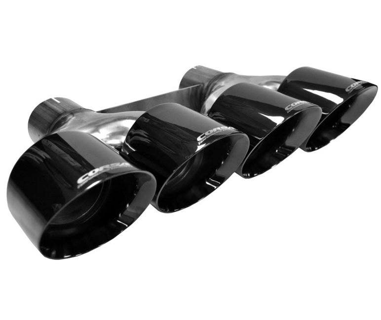 Corsa Performance 14062Blk Exhaust Tip Kit Fits 14-19 Corvette   Exhaust Tip Kit