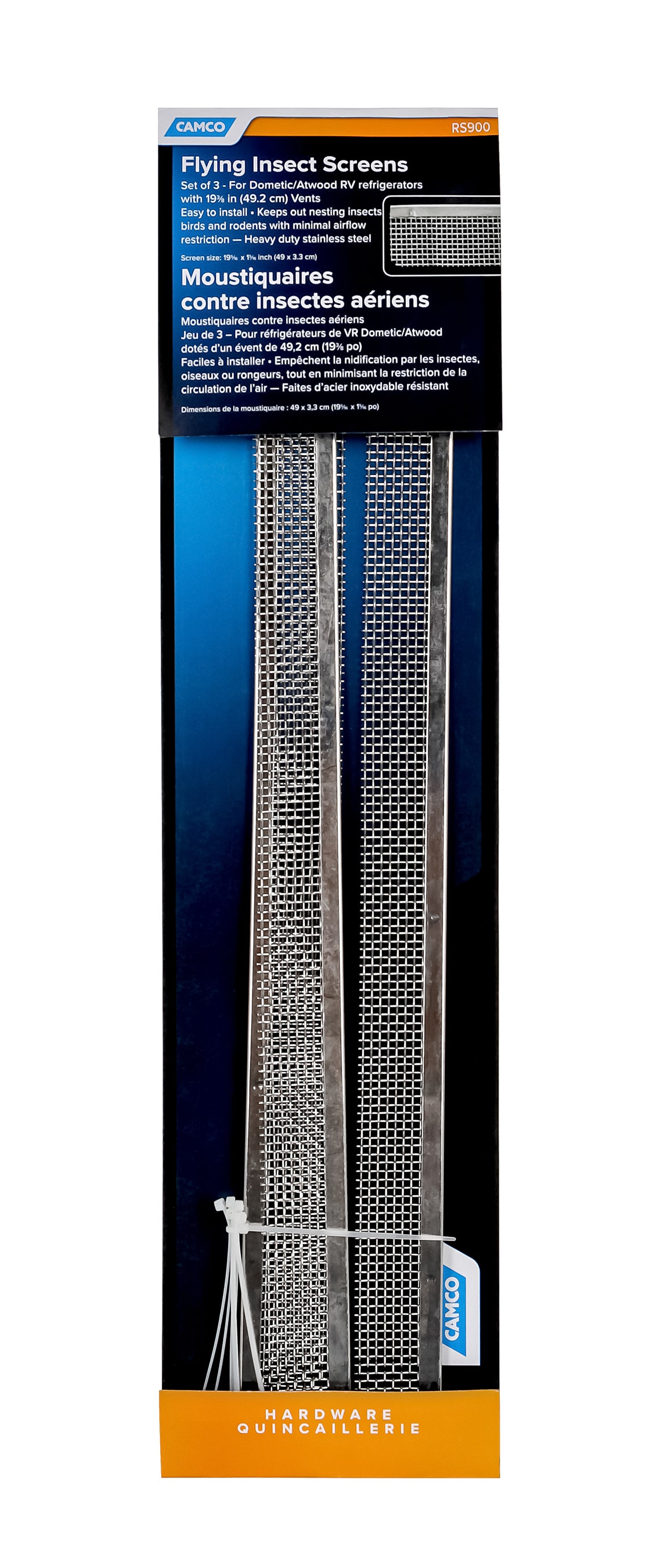 Camco 42157 Stainless Steel Insect Screen - Keeps Out Insects That Interfere