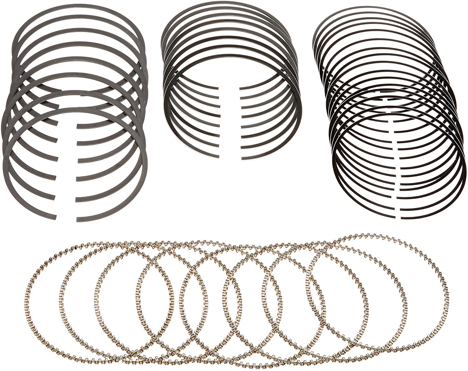 Hastings 2C4998 8-Cylinder Piston Ring Set Hastings  8-Cylinder Piston Ring Set