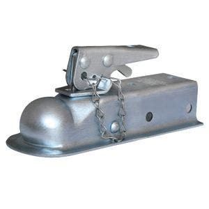 Husky 87074 2" Ball 2.5" Width 3,500 Lbs. Straight Coupler With Chain,Grey   2