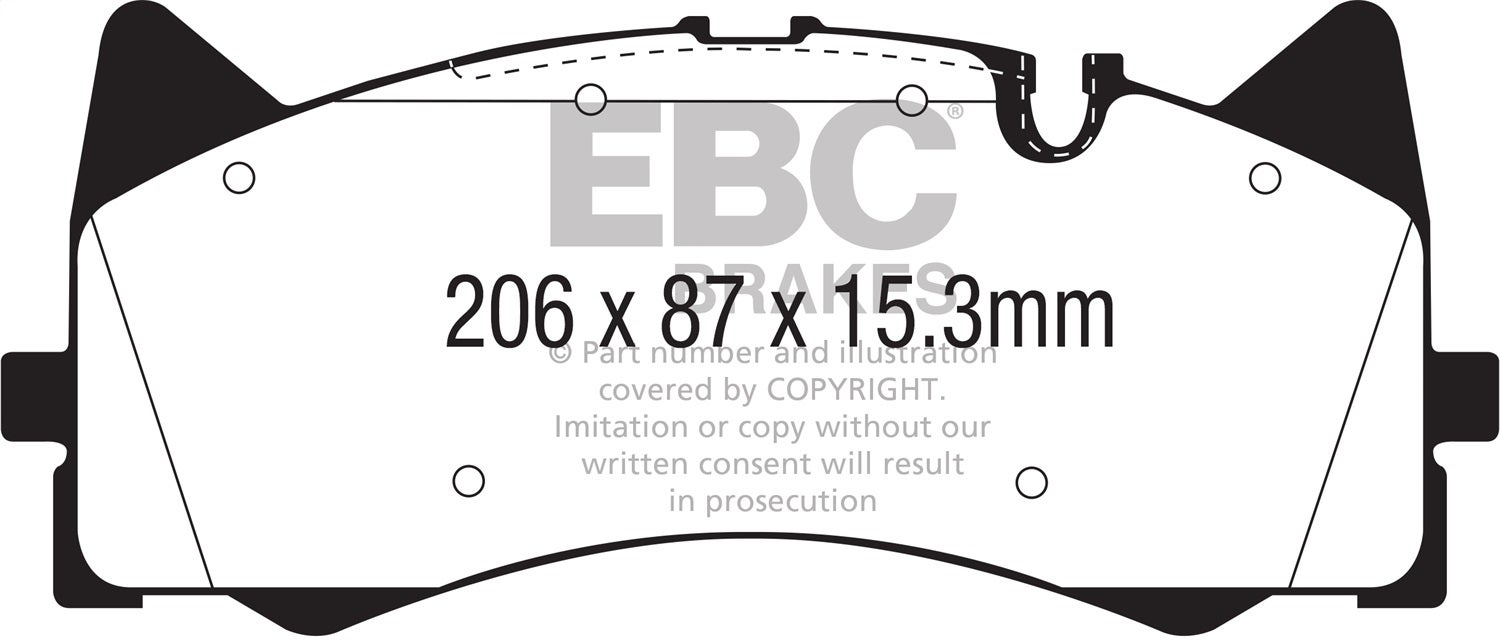 Ebc Brakes Dp32298c Redstuff Ceramic Low Dust Brake Pads Fits 16-18 C63 Amg