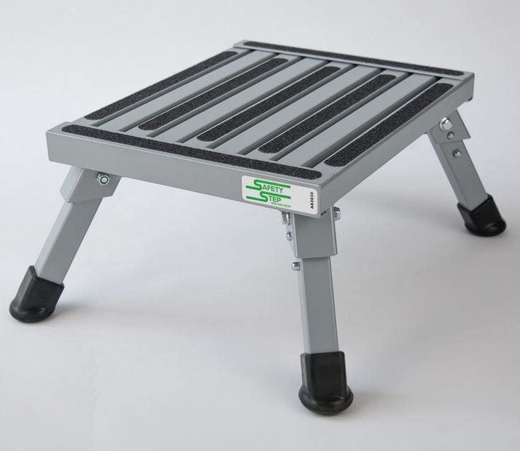 Safety Step (S-07C S Silver 11" X 14" Folding Step   Step Stool  Type - One Step