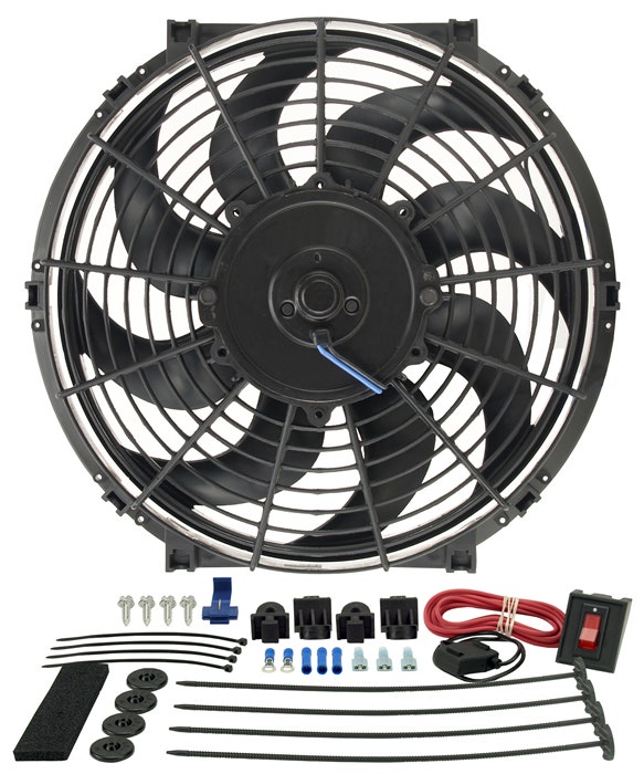 Derale 16512 Tornado Electric Puller Fan   Cooling Fan Tornado; Depth - 1-1/2