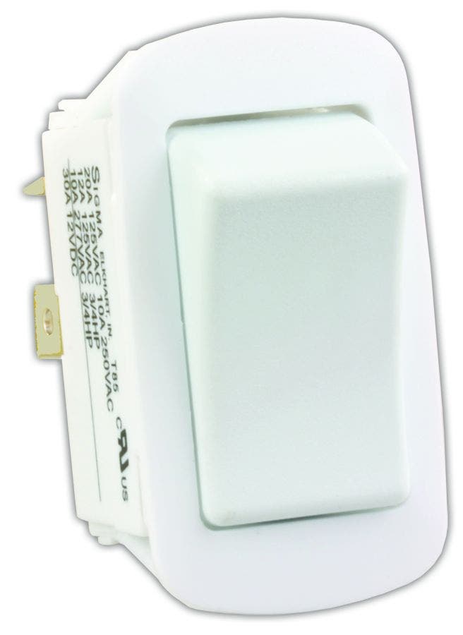 Jr Products 14015 White Water Resistant On/Off Switch   Multi Purpose Switch;