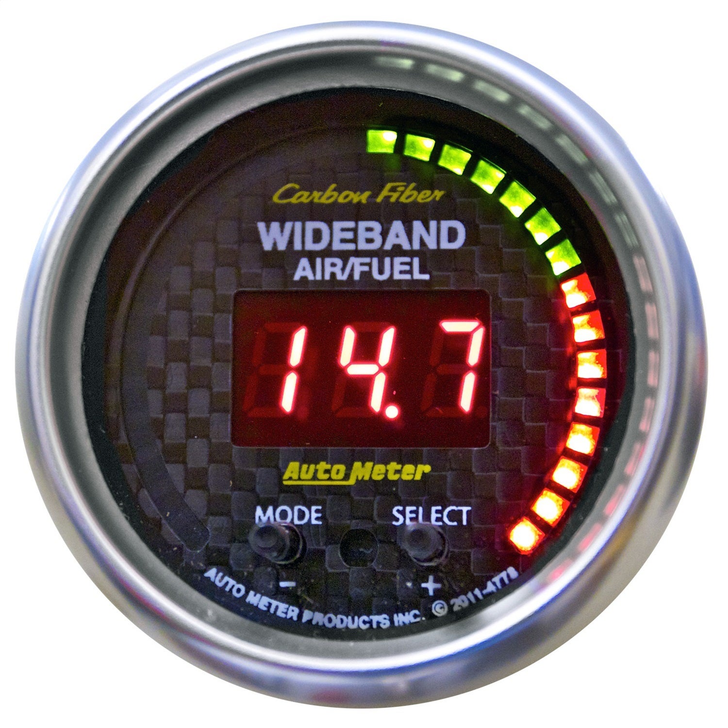 Autometer 4778 Carbon Fiber Pro Wideband Air Fuel Ratio Gauge   Carbon Fiber Pro