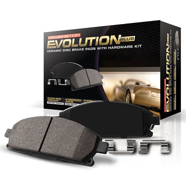 Power Stop 17-932, Z17 Rear Ceramic Brake Pads With Hardware Power Stop , Z17