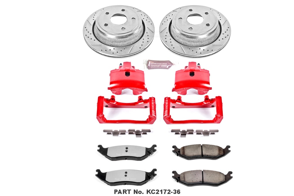 Power Stop Kc2172-36 Rear Z36 Truck And Tow Brake Kit With Calipers Power Stop