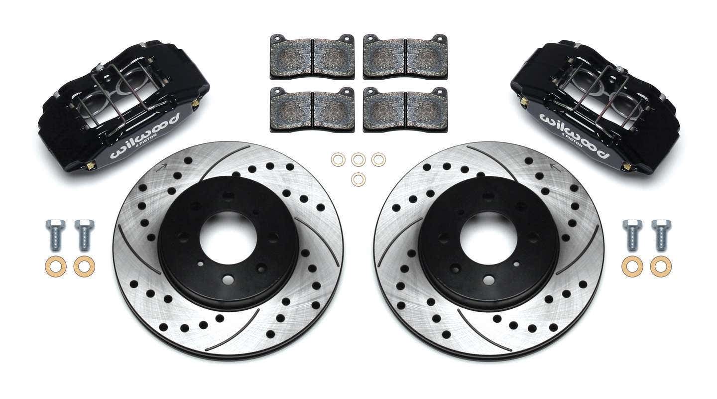 Wilwood 140-12996-D Brake Kit With Drilled Rotors, Black, Front Wilwood  Brake