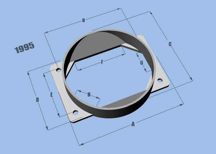 Vibrant Performance 1995 Mass Air Flow Sensor Adapter Plate   Mass Air Flow