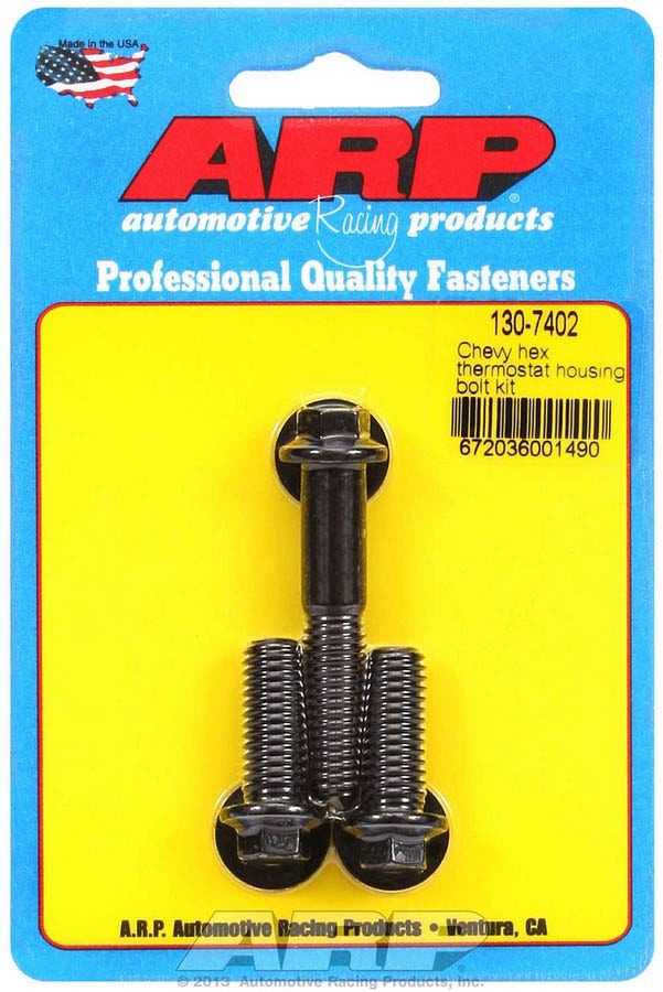 Chevy Thermostat Housing Bolt Kit - 6Pt. Chevy Thermostat Housing Bolt Kit -