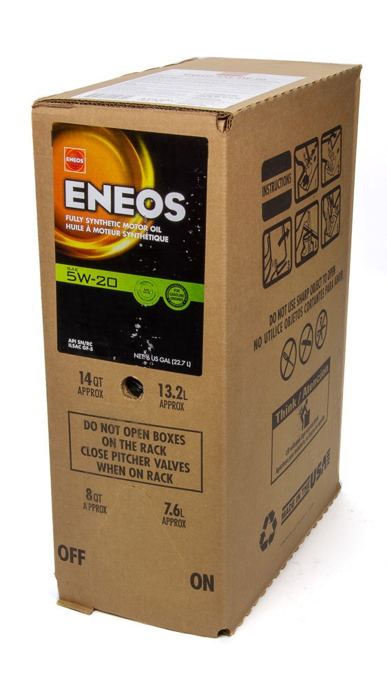 Eneos 3241-400 Full Synthetic Motor Oil, 6 Gallon, 1 Pack   Full Synthetic Motor