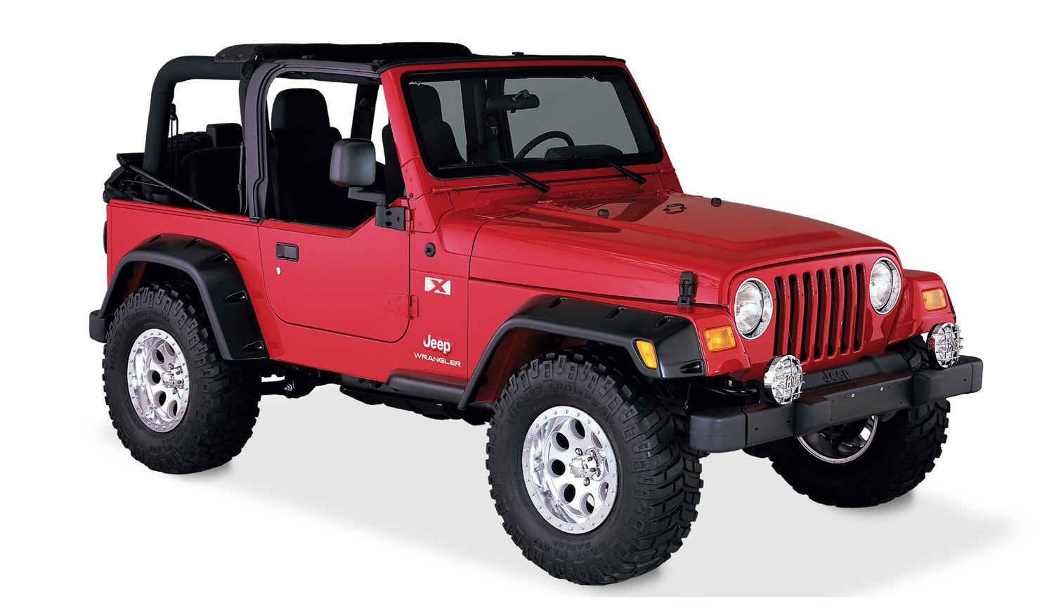 Bushwacker 10908-07 Pocket Style Fender Flares Fits 97-06 Wrangler (Tj)   Fender