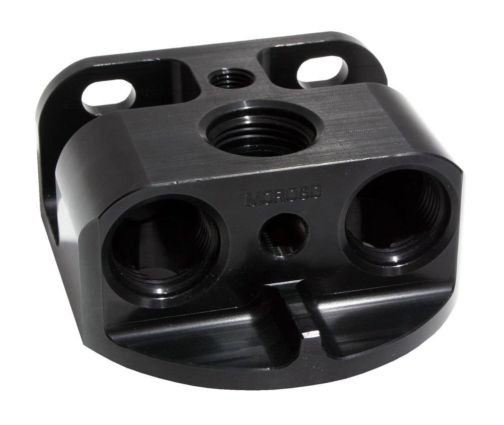 Moroso 23764 Front Port Remote Oil Filter Mount   Front Port Remote Oil Filter