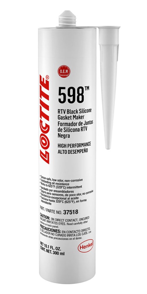 Loctite Sealant, Black Rtv 598, Silicone, 300 Ml Cartridge, Each  Sealant, Black